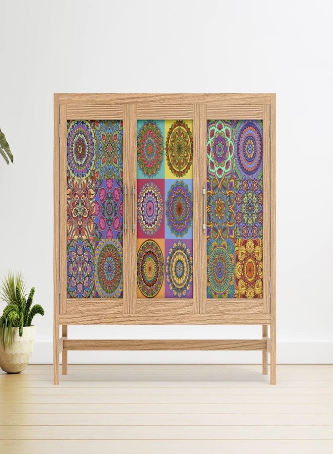 Ambiyaa Set Of 36 Mandala Tiles Stickers 6X6 Inch For Furniture Wall Stairs Bathroom & Kitchen Self Adhesive Easy To Apply Just Peel & Stick, Vinyl, Floor - Image 3